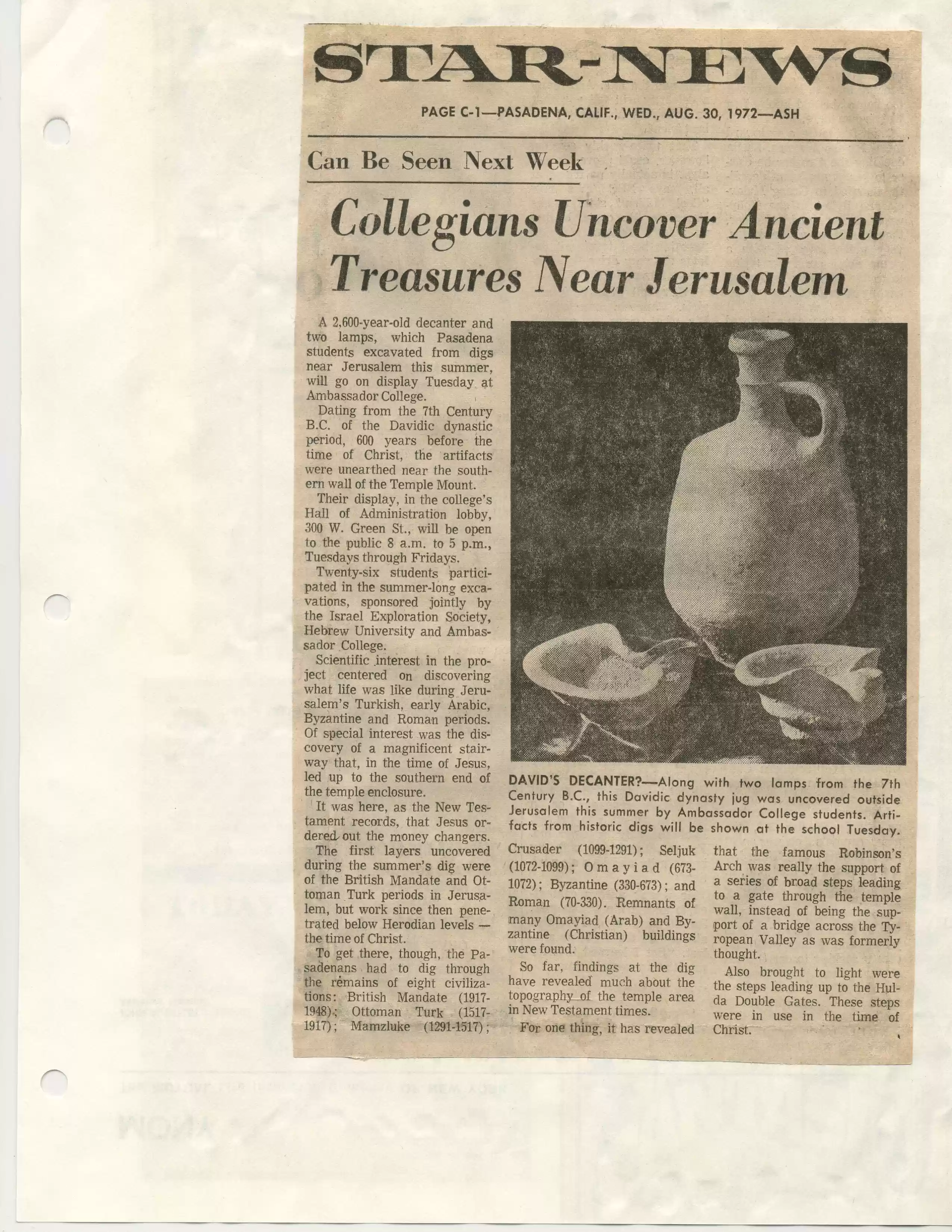 Pasadena Star News, 8-30-72